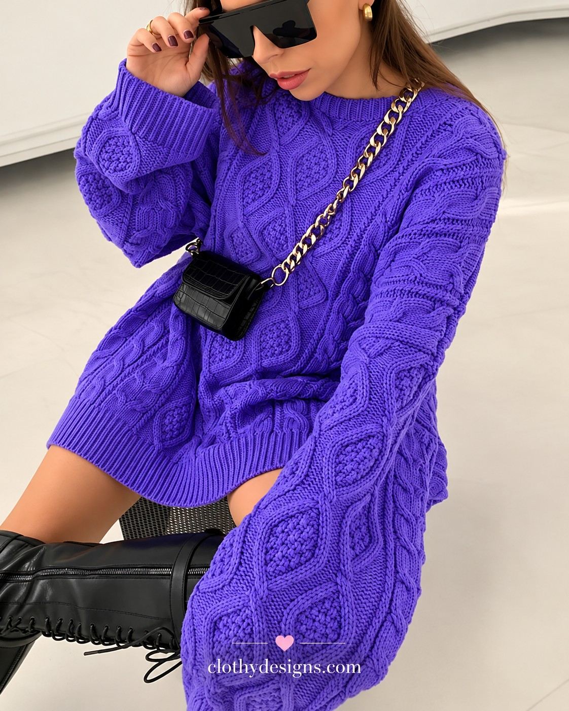 Women’s Fall Winter Twist Knit Oversized Sweater – Casual Long Sleeve Pullover